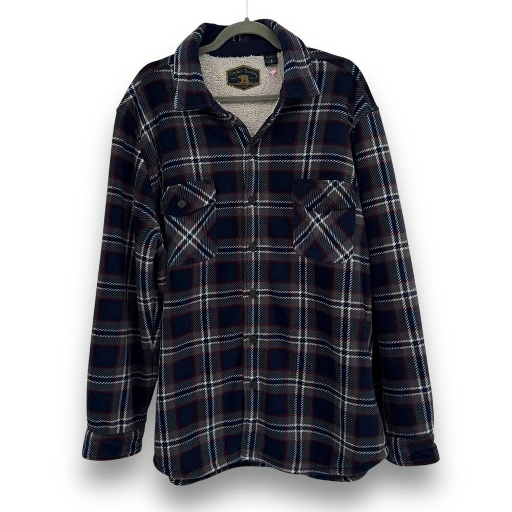 Freedom Foundry Fleece Lined Flannel Utility Shirt Jacket Shacket Men’s XXL